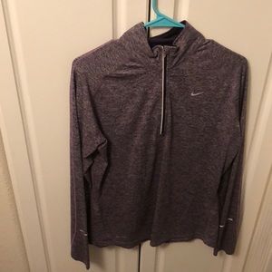 Purple Nike Dry Fit quarter zip jacket